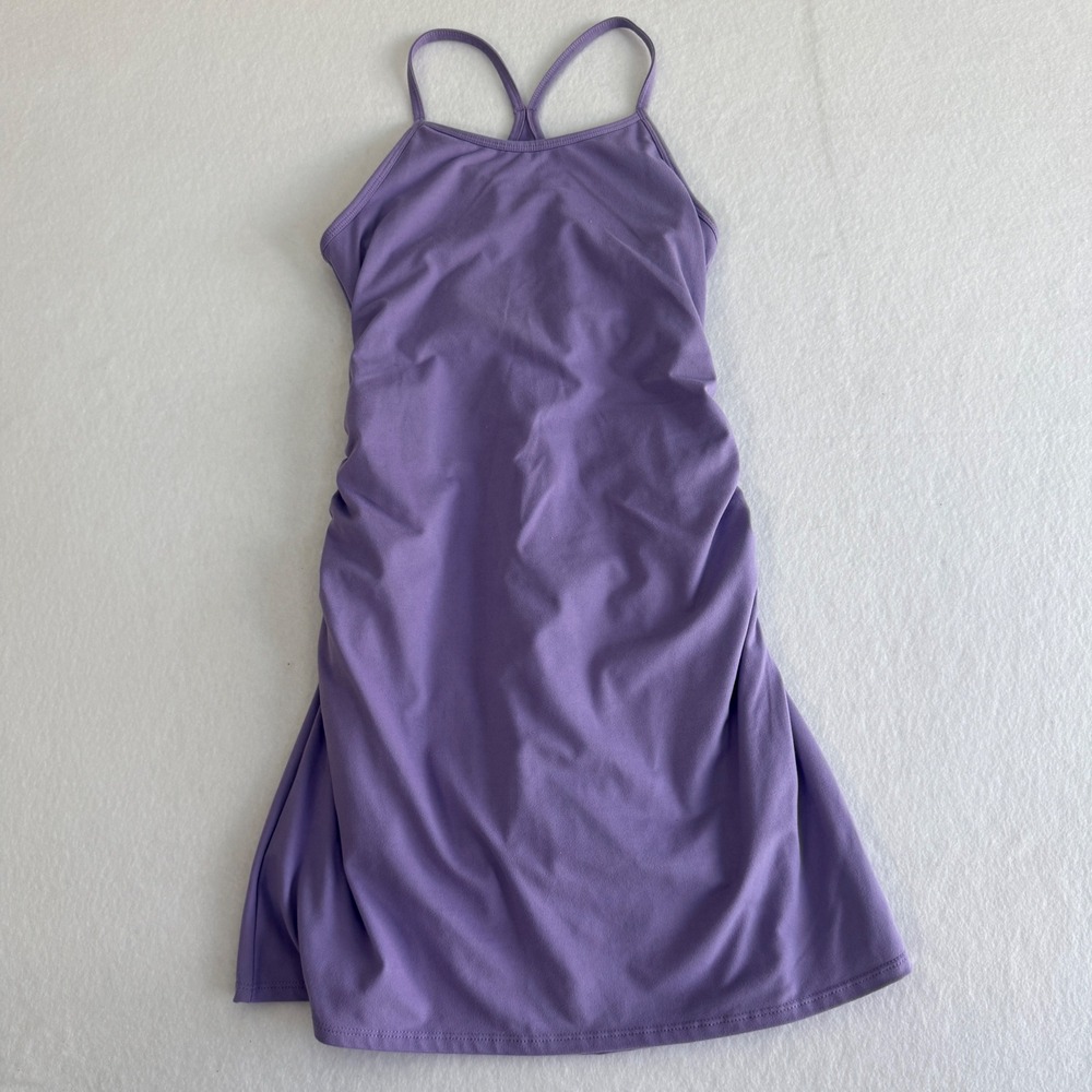 Kyodan Activewear‎ Dress Womens XS Purple Ruched Side Built-in Bra Athletic